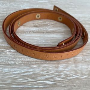 LOUIS VUITTON Tan Leather Belt SZ Small